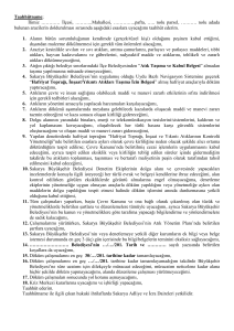 Taahhütname - Sakarya Büyükşehir Belediyesi