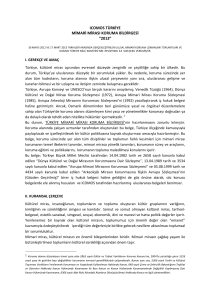 ICOMOS Türkiye Mimari Miras Koruma Bildirgesi 2013
