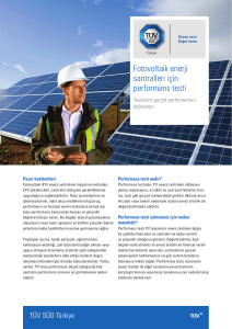 Fotovoltaik enerji santralleri için performans testi