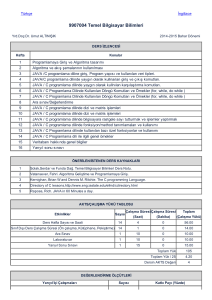 9907004 Temel Bilgisayar Bilimleri