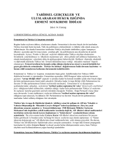 tarihsel gerçekler ve uluslararası hukuk ışığında ermeni soykırımı