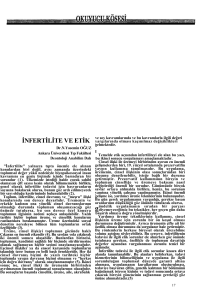 Oğuz NY. Infertilite ve etik. Çukurova Jinekoloji Derneği Bülteni 1997