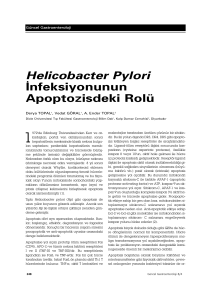 Helicobacter Pylori ‹nfeksiyonunun