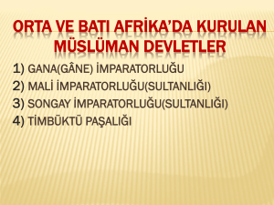 orta ve batı afr*ka*da kurulan müslüman zenc* devletler