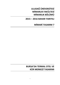 Mimari Tasarım 7 (2015 - 2016 Bahar)