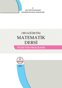 MEB Ortaöğretim Matematik taslak müfredat