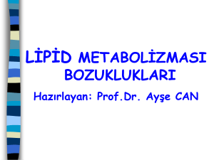 Lipoprotein Metabolizması Bozuklukları 15-22 Ekim 2015