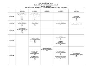 2016-2017 bahar dönemi final sınav programı