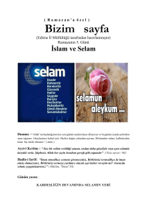 İslam ve Selam