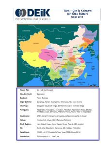 Çin Ülke Bülteni 2014