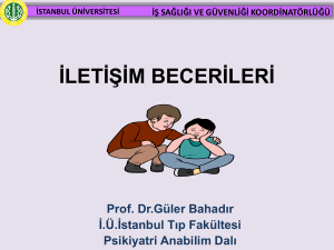 iletişim teknikleri eğitim sunumu - İstanbul Üniversitesi | İş Sağlığı ve