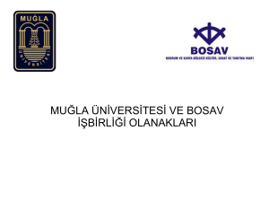 Muğla Üniversitesi Ve Bosav İşbirliği Olanakları