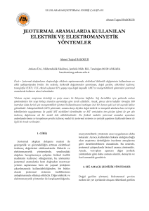 jeotermal aramalarda kullanılan elektrik ve elektromanyetik yöntemler