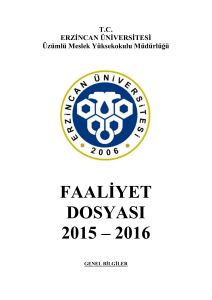 2015-2016 Faaliyet Raporu - Üzümlü Meslek Yüksekokulu