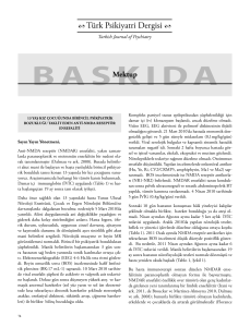 1233_EM_13 Yaş.indd - Turkish Journal of Psychiatry