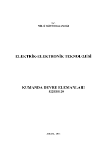 Kumanda Devre Elemanları - Elektrik Elektronik Temrinler