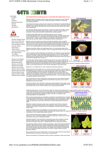Sayfa 1 / 3 GETA KİMYA Bitki Beslemede Uzman Kuruluş 20.05