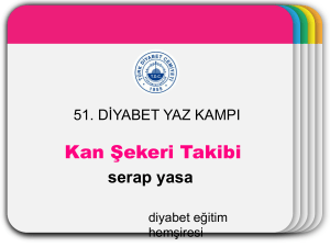 Kan Şekeri Takibi - Türk Diyabet Cemiyeti