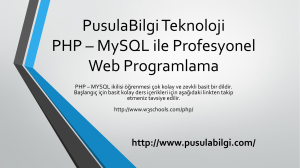 PusulaBilgi Teknoloji PHP – MySQL ile Profesyonel Web