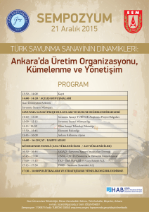 Ankara`da Üretim Organizasyonu, Kümelenme ve Yönetişim