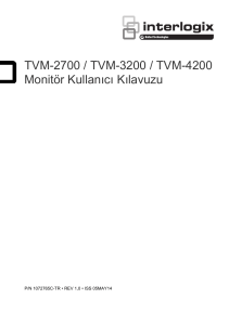 TVM-2700 / TVM-3200 / TVM-4200 Monitör Kullanıcı Kılavuzu