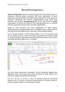 Microsoft Excel Uygulaması 3
