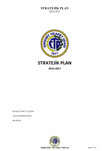 Stratejik Plan - edremit ticaret odası