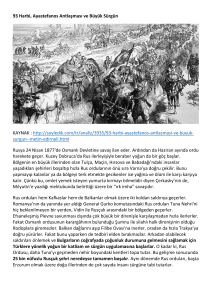 93 Harbi, Ayastefanos Antlaşması ve Büyük Sürgün KAYNAK : http