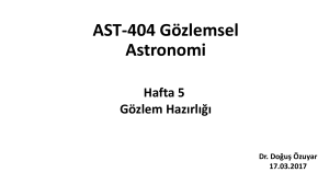 AST-404 Gözlemsel Astronomi