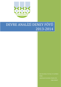 DEVRE ANALİZİ DENEY FÖYÜ 2013-2014