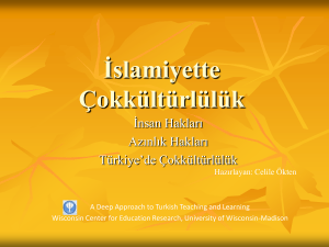 Sufilik ve Çok kültürlülük - Deep Approach to Turkish Teaching and