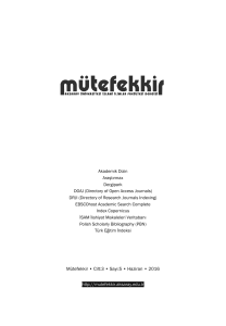 Mütefekkir Sayı 5