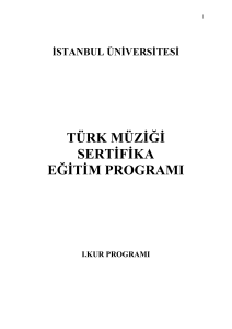 temel müzik bilgisi - İstanbul Üniversitesi