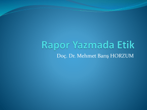 Rapor Yazmada Etik