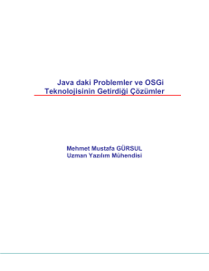 Java daki Problemler ve OSGi Teknolojisi