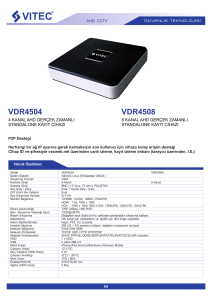 VDR4504 VDR4508 - Bilgi Elektronik