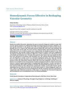 Hemodynamic Forces Effective in Reshaping Vascular Geometry