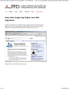 Adım Adım Google App Engine Java Web Uygulaması