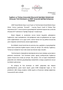 Türk Eximbank ve UKEF Arasındaki İşbirliği Anlaşması (28.02.2017)