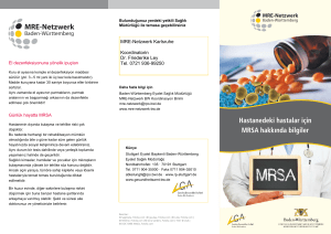 Hastanedeki hastalar için MRSA hakkında bilgiler