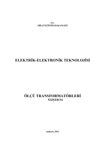 elektrik-elektronik teknolojisi ölçü transformatörleri - megep
