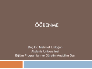 Slide 1 - Akdeniz Üniversitesi Akademik Bilgi Sistemi