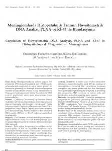 Meningiomlarda Histopatolojik Taninin Flovsitometrik DNA Analizi