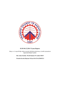 02-03-04.12.2014 Viyana Raporu - Trabzon Ticaret ve Sanayi Odası
