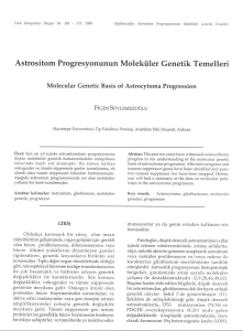 Astrositom Progresyonunun Molekiiler Genetik Temelleri