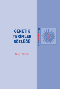 genetik terimler sözlüğü - Türk Hematoloji Derneği