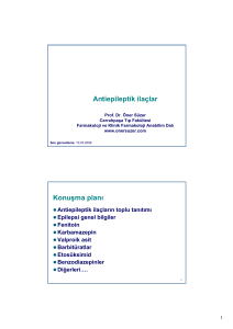 Antiepileptik ilaçlar Konuşma planı