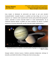 Güneş Sistemi - Toplum ve Bilim Uygulama ve Araştırma Merkezi