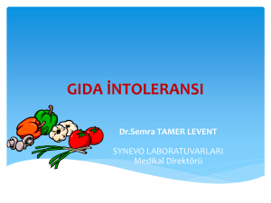 Dr. Semra Tamer Levent - Gıda Intoleransı