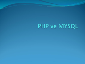 PHP ve MYSQL - enverbagci.net